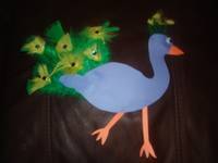 FEATHER CONSTRUCTION PAPER PEACOCK
