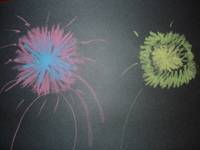 FIREWORK CHALK DRAWING