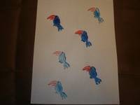 GLITTER BIRD COLLAGE