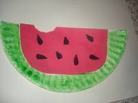 PAPER PLATE WATERMELON