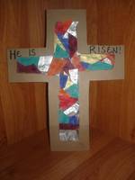 STAINED GLASS EASTER CROSS