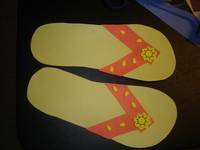 CONSTRUCTION PAPER FLIP FLOPS