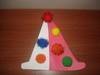 COLORED COTTON BALL CLOWN HAT